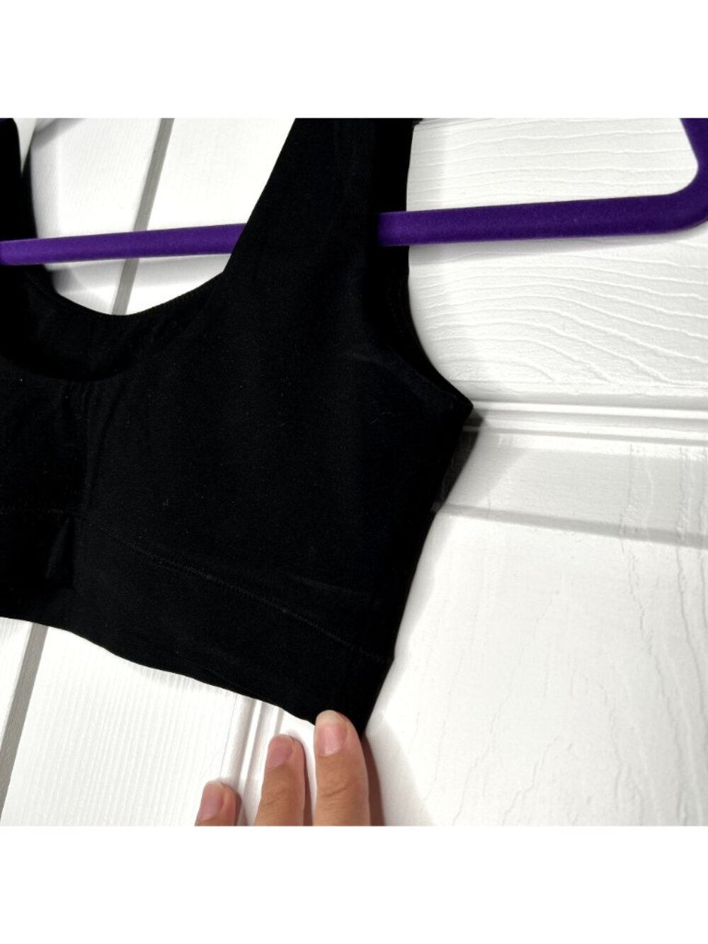 Everlane Perform Black Scoop Neck Sports Bra Women's Size X-Small XS - Picture 6 of 7